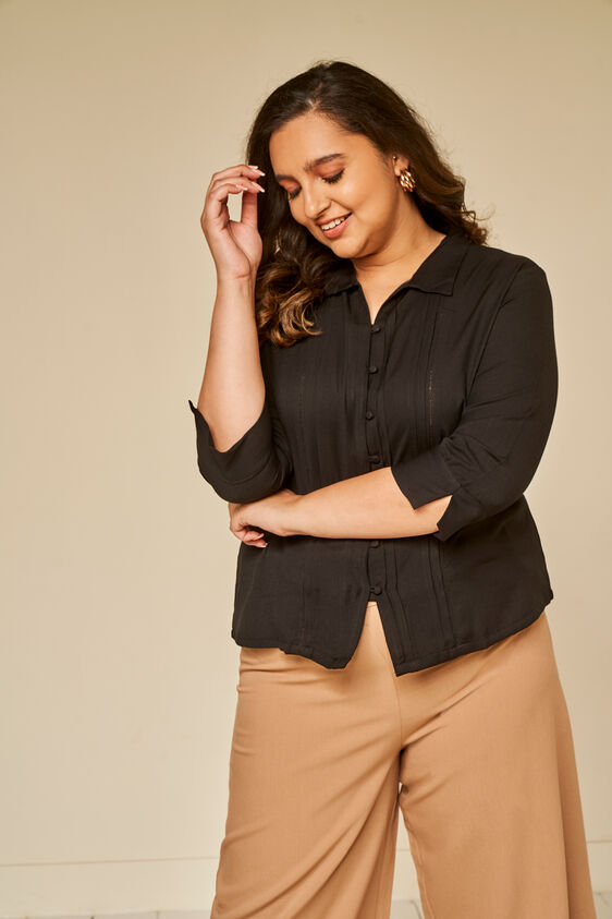 Solid Straight Top, Black, image 1